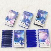 依人摩易擦墨囊热敏可擦磨磨擦钢笔用墨囊蓝黑色晶蓝色盒装 墨囊