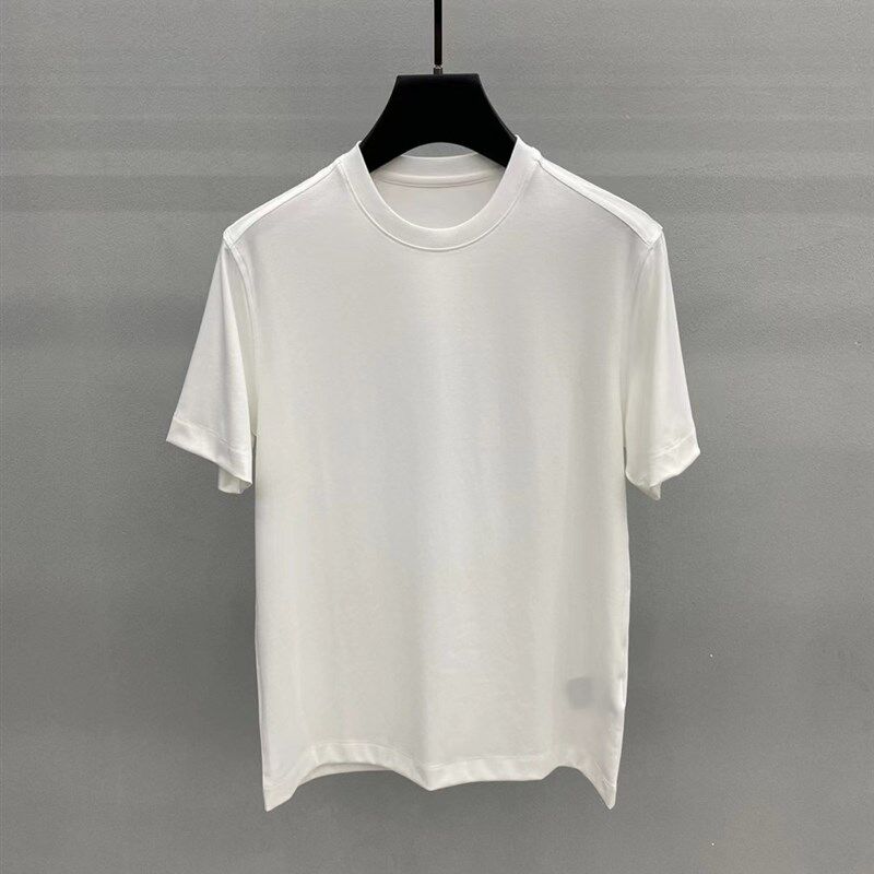 天花板零触感80支/200支苏匹马棉冰感净版白T美学短袖男士微宽松