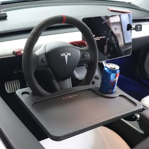 多功能写字台车用方向盘餐桌汽车餐盘方向盘卡托车载餐盘饮料架