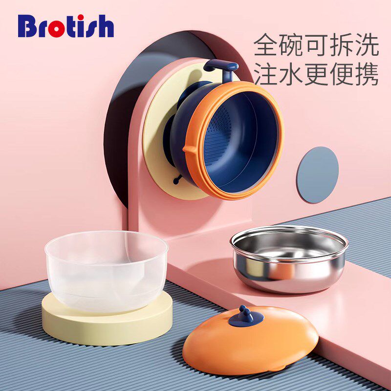 宝宝辅食碗婴儿专用6个月幼儿童吃饭餐具不锈钢可拆洗注水保温碗