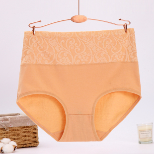 提臀收腹蕾丝短裤 4条装 妈妈中老年三角裤 高腰纯棉大码 头 女士内裤