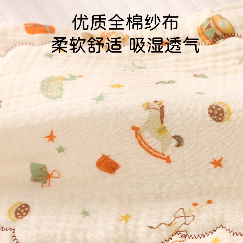 新生儿纯棉枕头婴儿云片枕初生宝宝0-12个月平枕防吐奶枕巾小枕垫