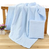 婴儿纯棉纱布浴巾初生超柔吸水大毛巾幼儿洗澡巾宝宝新生儿童裹巾