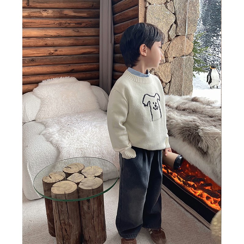 霖霖妈童装儿童牛仔裤加绒做旧冬男童裤子冬装男宝宝休闲裤中大童