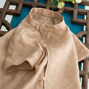 儿童男装汉服夏天新中式日常国风衬衫男童唐装薄款周岁礼服男宝宝