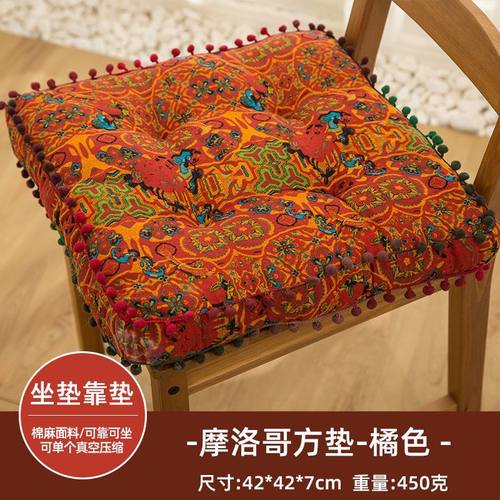 棉麻复古蒲团美臀坐垫加厚布艺圆形座垫阳台飘窗榻榻米窗台地板垫