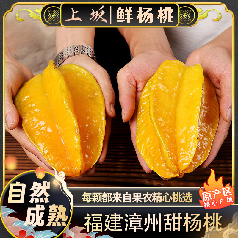 福建漳州甜杨桃热带当季新鲜孕妇水果降火下河红扬桃五角星阳桃5