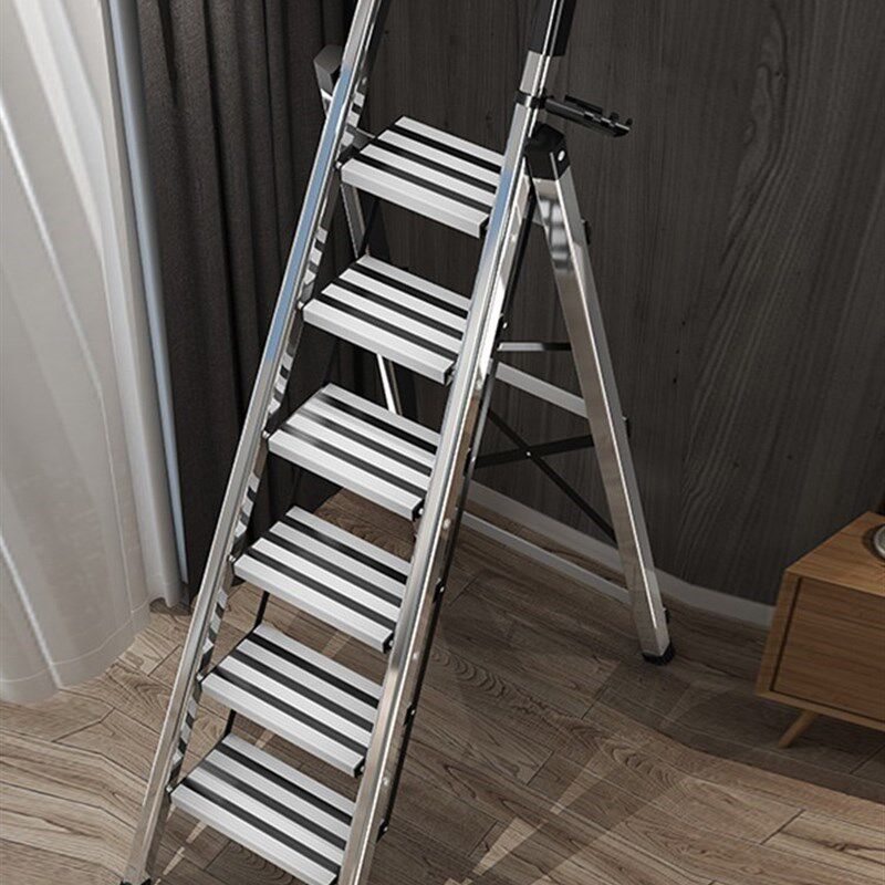 梯子家用折叠人字梯不锈钢移动楼梯多功能扶梯凳室内伸缩装修爬梯