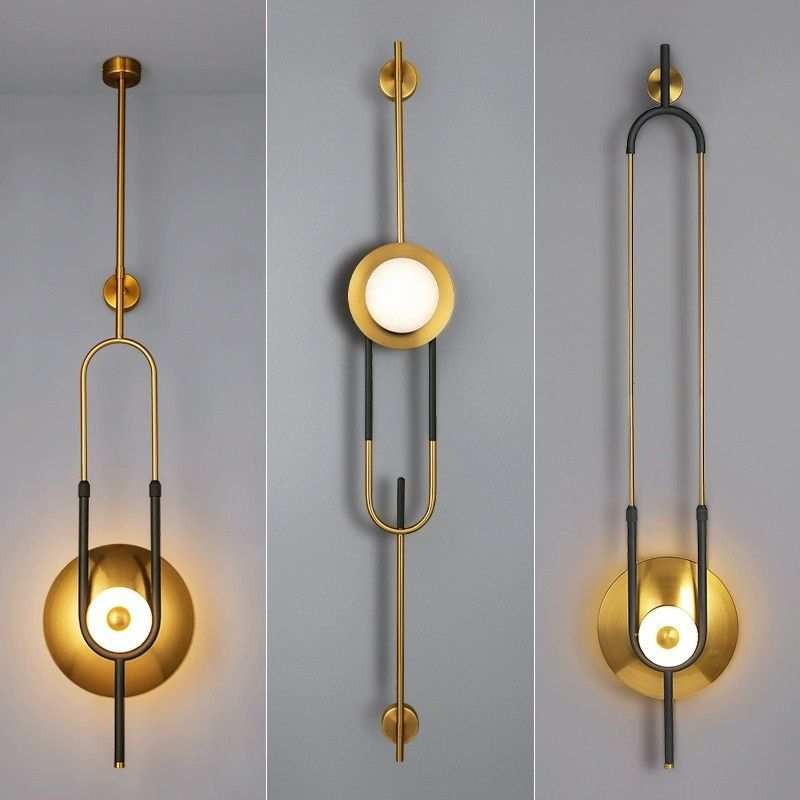 新中式轻奢艺术云石长杆壁灯现代简约创意设计师电视墙售楼部