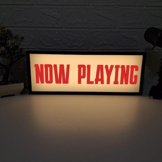 外贸now playing light box创意灯箱led灯家居气氛台灯指示灯