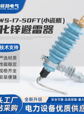 Y5WS-17/50FT(小瓷瓶）新型蓝色陶瓷氧化锌避雷器10KV免维护避雷