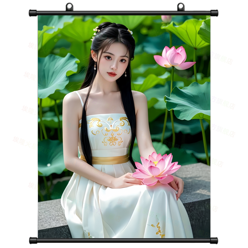古典性感美女卷轴挂画送兄弟朋友