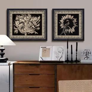 向阳而生》法式中古风客厅装饰画小众复古艺术高级感玄关走廊挂画