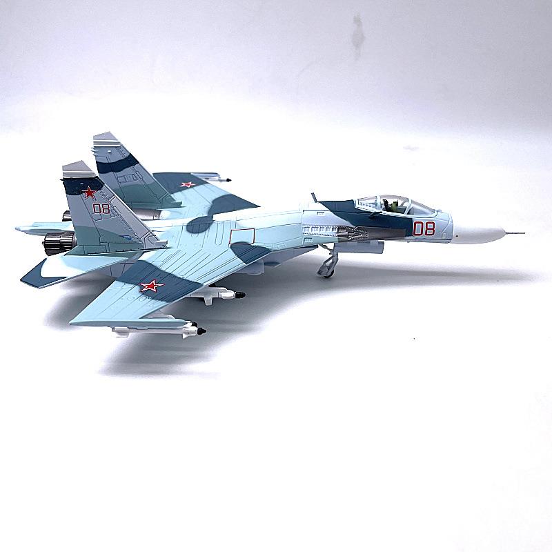 1:100俄罗斯苏-27SU-27侧卫重型战斗机仿真合金飞机模型成品
