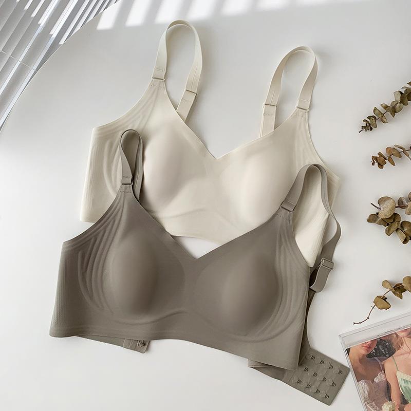 收副乳大胸显小无痕内衣女超薄款上托防下垂无钢圈兔耳朵文胸罩