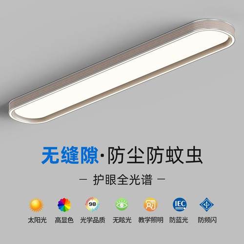 2024年新款极简led走廊过道灯入户玄关灯衣帽间灯阳台长条吸顶灯