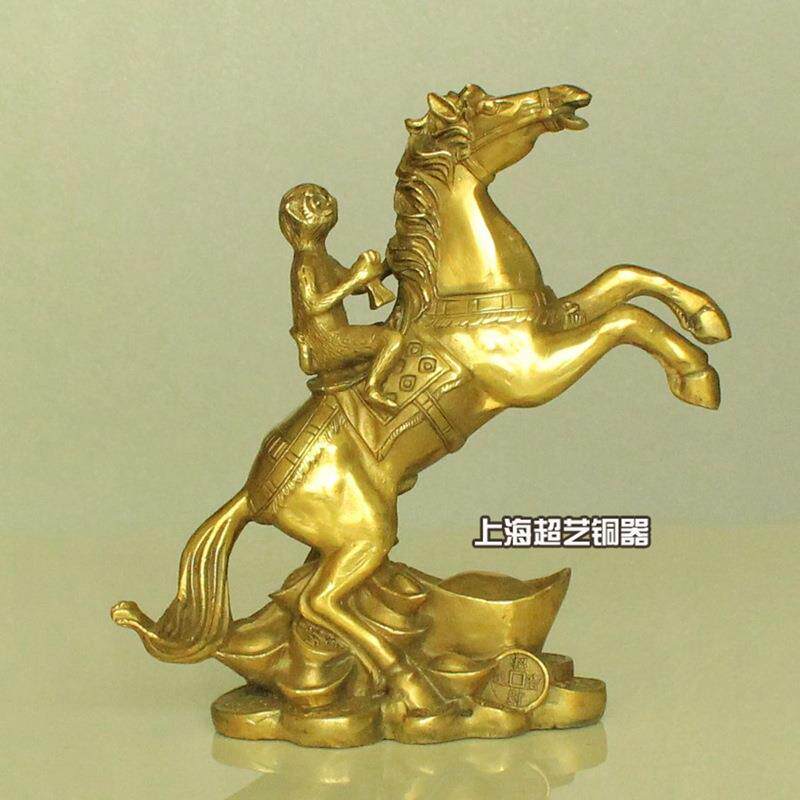 铜马上封侯摆件马上猴摆设风水家居金属工艺品摆件
