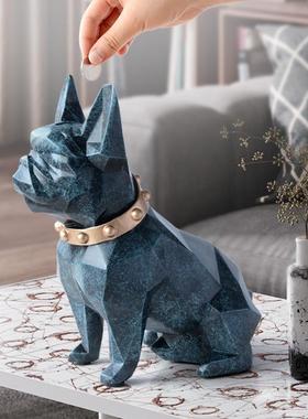 北欧树脂工艺品小狗存钱罐创意摆件小孩卡通储钱储蓄罐家居装饰品