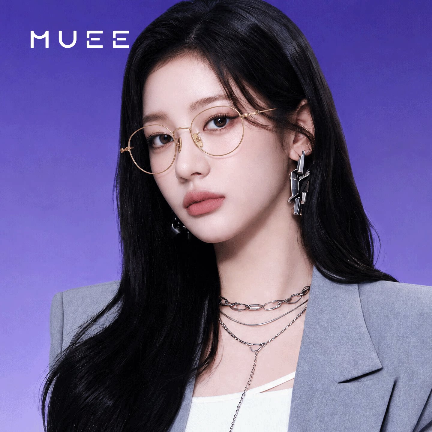 目意眼镜框猫眼书呆子眼镜女高智感超轻钛架金丝素颜近视可配度数