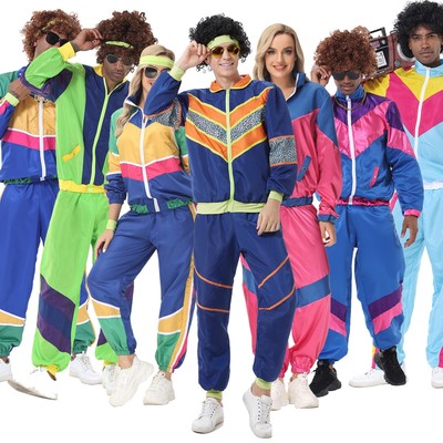 万圣节情侣套装复古70年代欧美迪斯科嬉皮士舞会表演成人