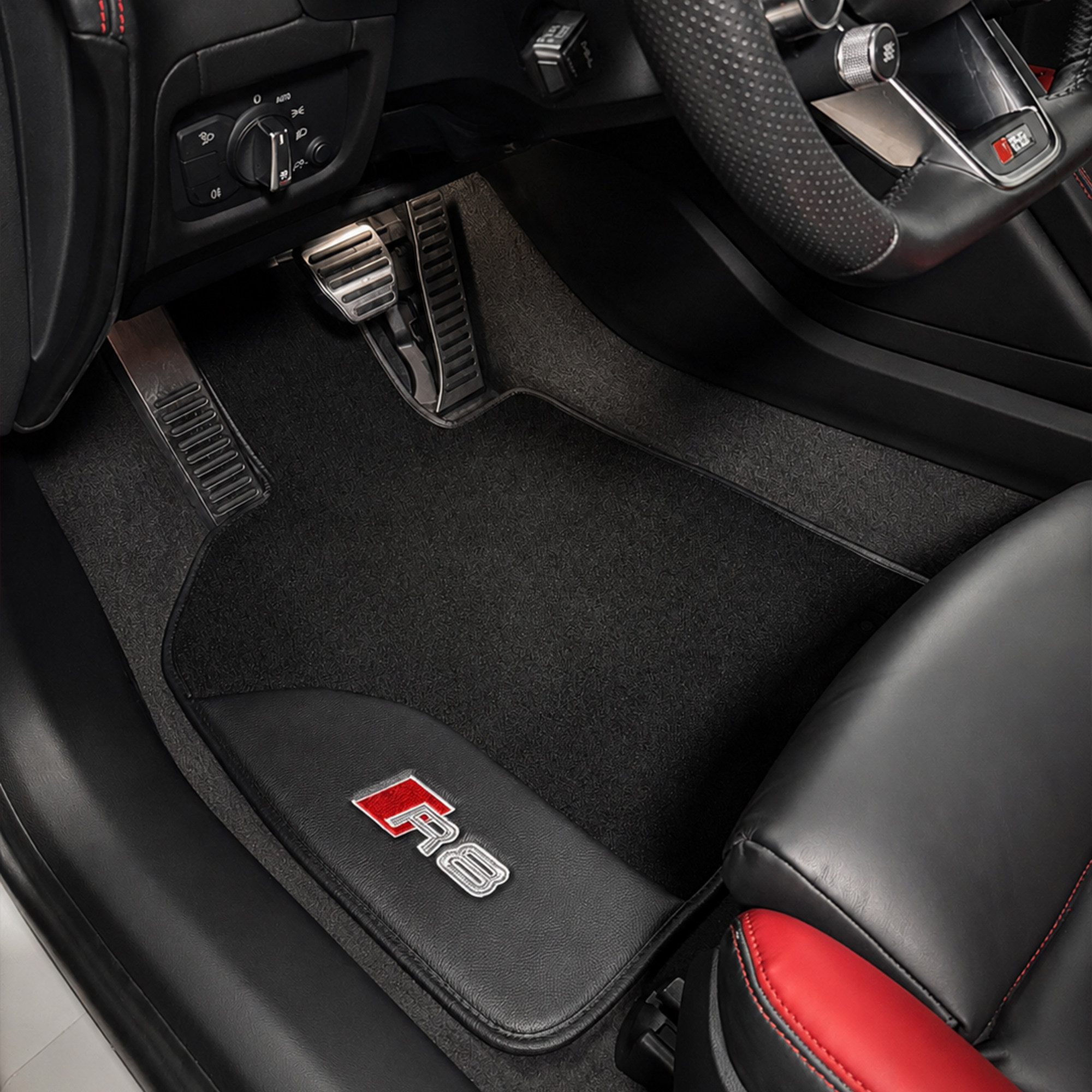 适用于奥迪R8脚垫2015-2026款r8 v10 coupe/spyder平面地毯式脚垫