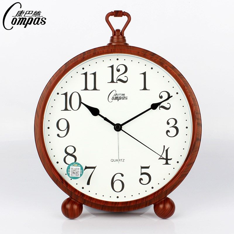 康巴丝欧式复古钟表怀旧小座钟静音卧室创意桌面台钟客厅闹钟