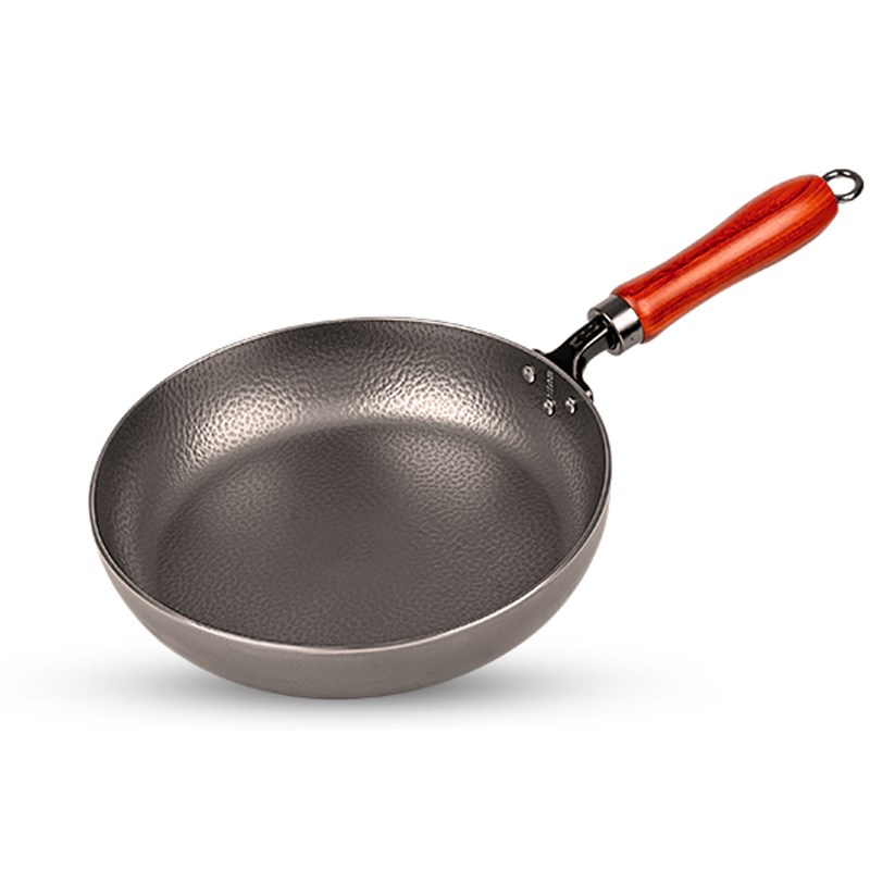 卢记厨具纯钛家用无油烟无涂层中式平底煎锅不粘电陶炉燃气炉适用