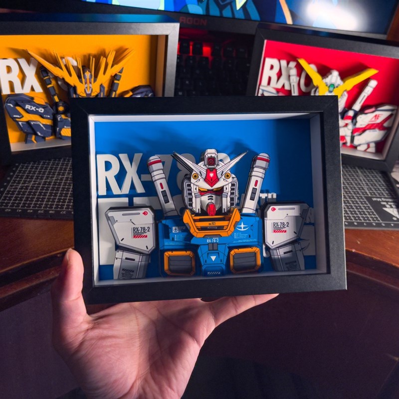 高达元祖RX78 纸艺立体画 x手工 客厅卧室装饰画 艺术画 生日礼图片