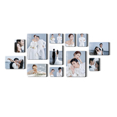 客厅级感照片墙装 饰创意相片挂墙规则相册背景墙面上展示