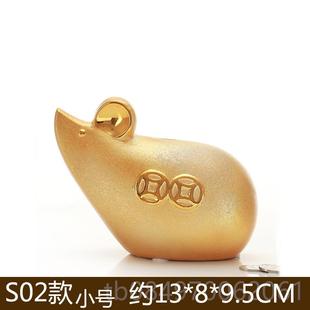 2020年摆件金色储蓄罐创金老鼠存鼠钱本罐命年饰品吉祥物意小 正品