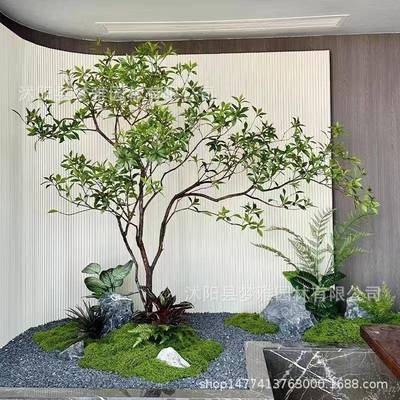 高端仿真树橱窗马醉简约风室木内666外装饰型假树造景绿植仿生大