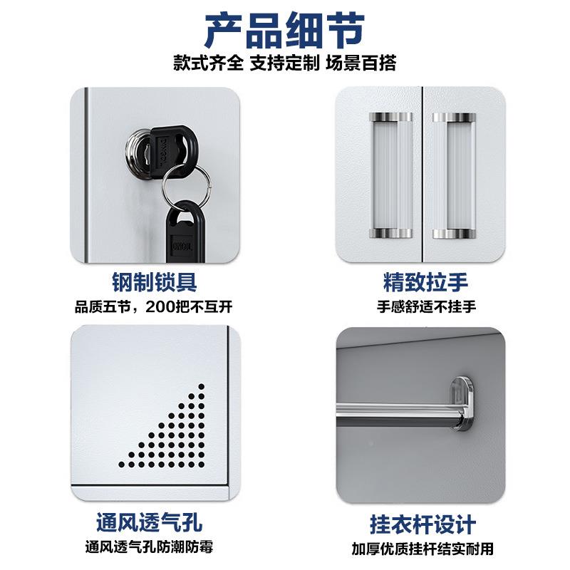 加厚更柜钢制工DM-002厂员工宿舍带储锁铁皮换衣衣柜健身房浴存包