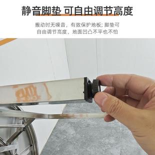不锈钢内置转圆桌家用饭桌可折叠N大桌餐桌连圆VYZ体盘圆台 5新款