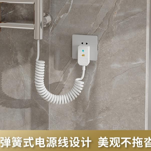 跨境热销家用卫生间浴室免打孔电热毛巾架恒温加热毛巾杆置物架