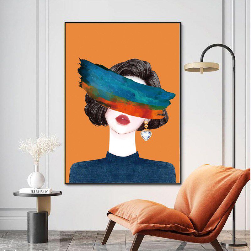 人物十字绣2023新款线绣客厅美女插画小件手工竖版玄关简单自己绣