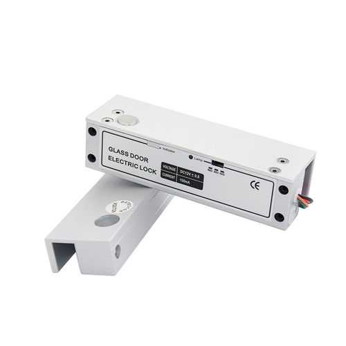 上下无框玻璃门锁 门禁电插锁 上下无框玻璃门锁铝合金 5线电插锁