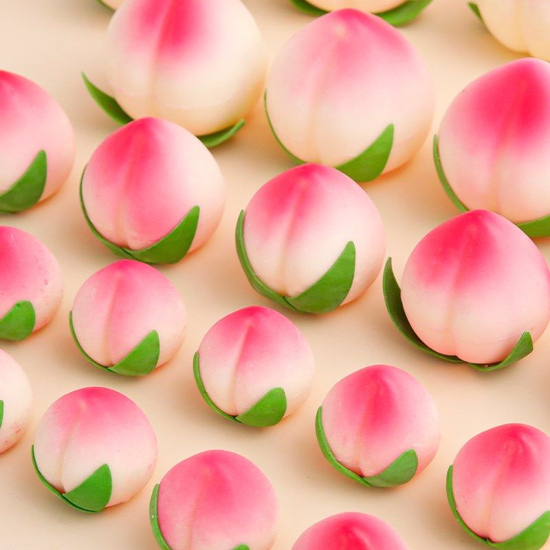 巧克力寿桃蛋糕装饰大小可食用立体桃子插件烘焙生日祝寿摆件