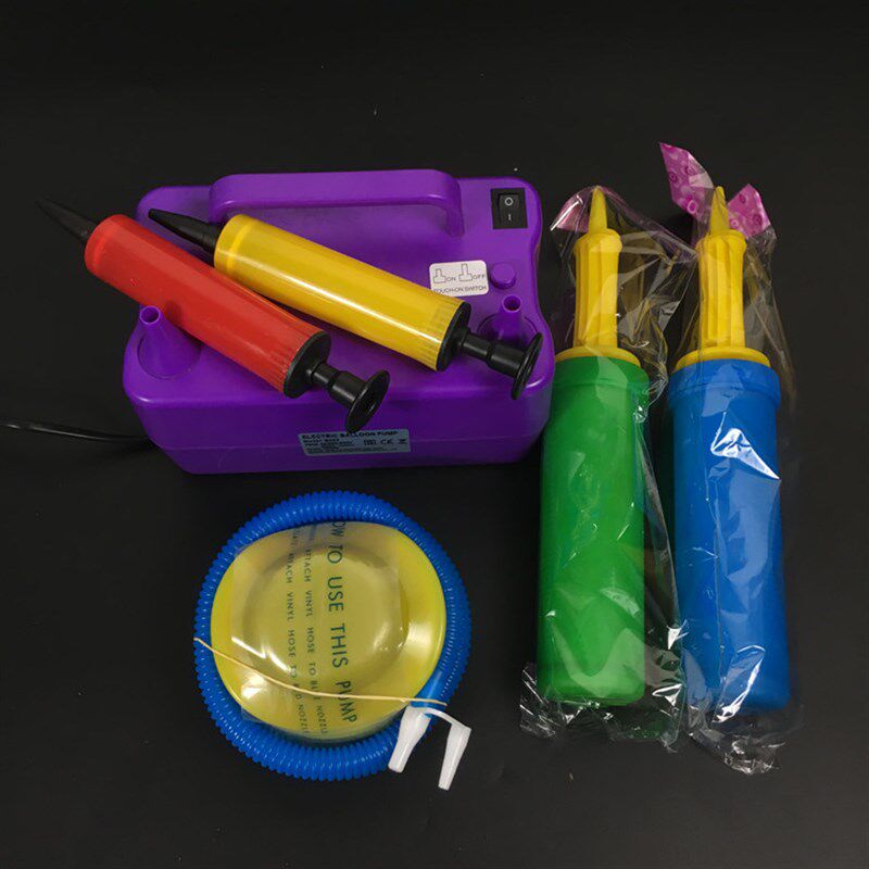 气球打气筒生日结婚房婚礼气球双向手推脚踏便携电动双孔充气泵