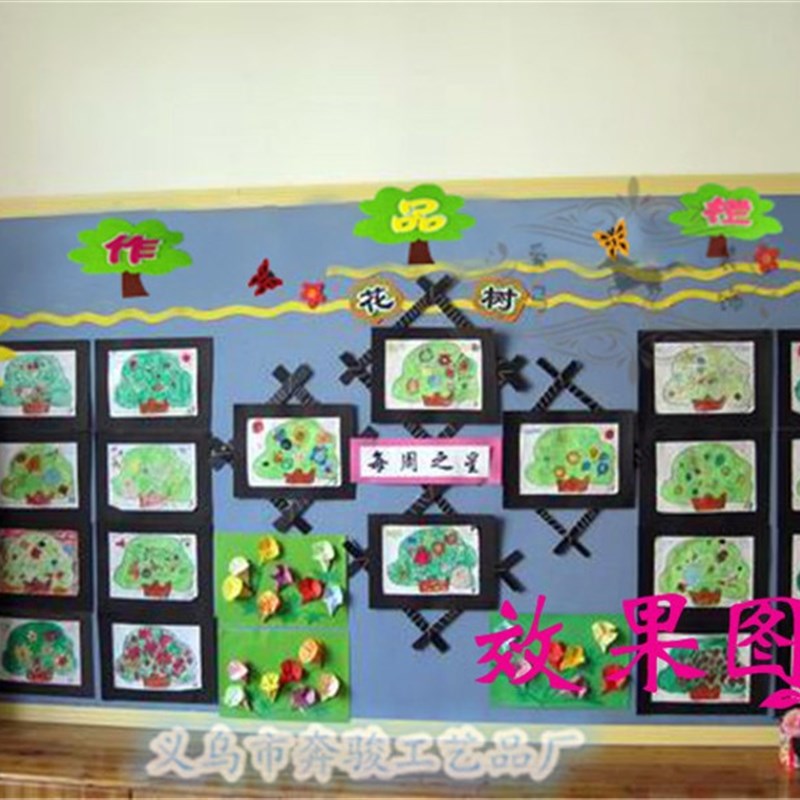 幼儿园展示墙经济款 9mm毛毡展板 强于软木板主题宣传通知公告栏