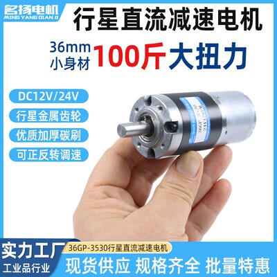 微型直流减速电机12v24v电动机36GP3530行星齿轮低速大扭力小马达