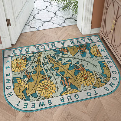 美式半圆入户门地垫进门户室内外玄关大门口脚垫家用门垫丝圈地毯