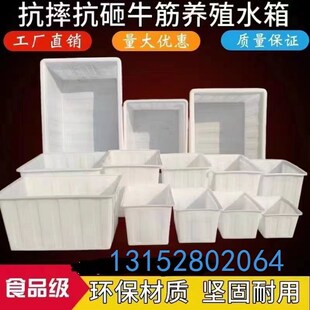 加厚牛筋塑料水箱长方形大容量水产养殖养鱼盆养龟槽储水桶周转箱