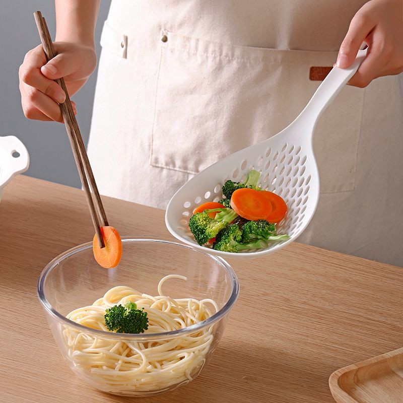 日式捞面勺家用捞饺子混沌沥水勺长柄汤圆笊篱漏网麻辣烫面条筛子