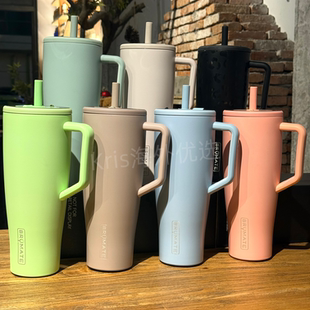 Brumate Era 40OZ BrüMate 车载平底保温杯带手柄和吸管 防漏水