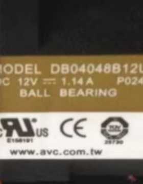 原装正品风机奇宏AVC 4048 12V 1.14A DB04048B12U 散热风扇