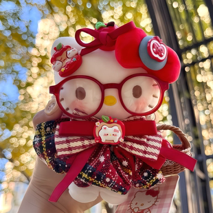 包挂件HelloKitty平安夜苹果凯蒂猫玩偶挂饰圣诞节书包背包钥匙扣