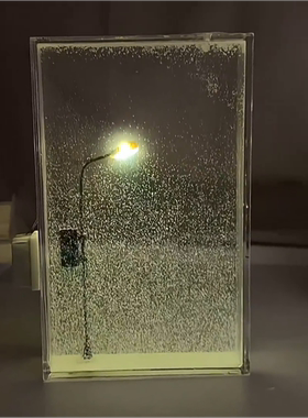 雪夜流麻小夜灯材料雪景自制路灯送手工礼物DIY女友情侣闺蜜礼物