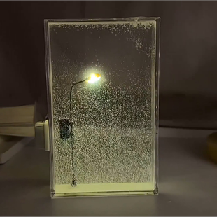 雪夜流麻小夜灯材料雪景自制路灯送手工礼物DIY女友情侣闺蜜礼物