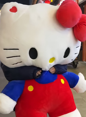 新款KT猫公仔凯蒂猫毛绒玩具床上搂睡抱枕创意玩偶生日礼物送女生