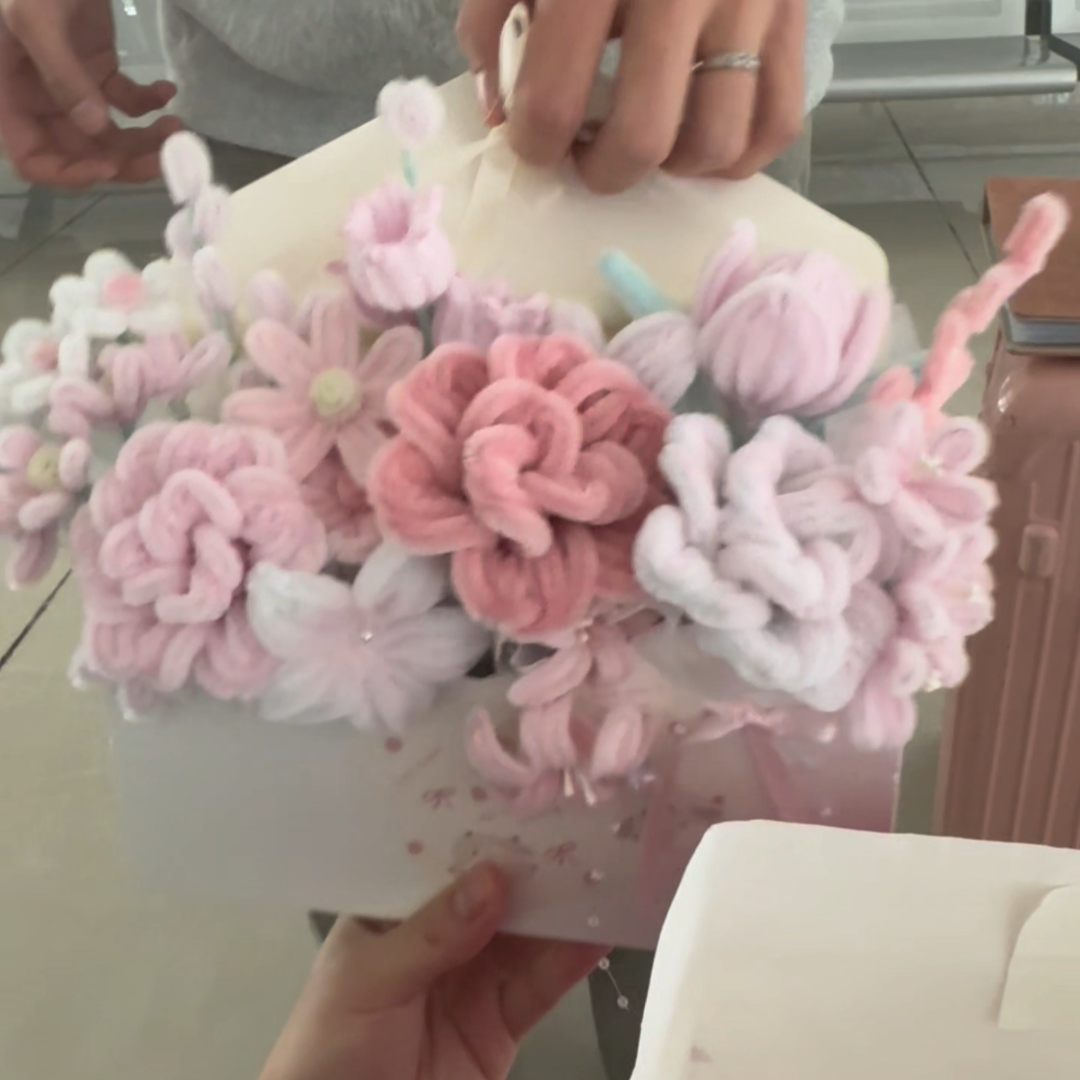 创意扭扭棒浪漫信封花盒diy材料包自制情人节送女友闺蜜生日礼物